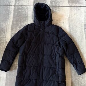 Calvin Klein Black Hooded Puffer Coat